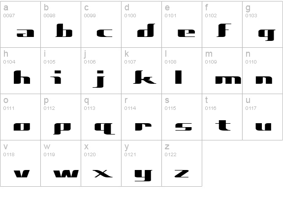 $Five Double Zero lowercase a-z preview