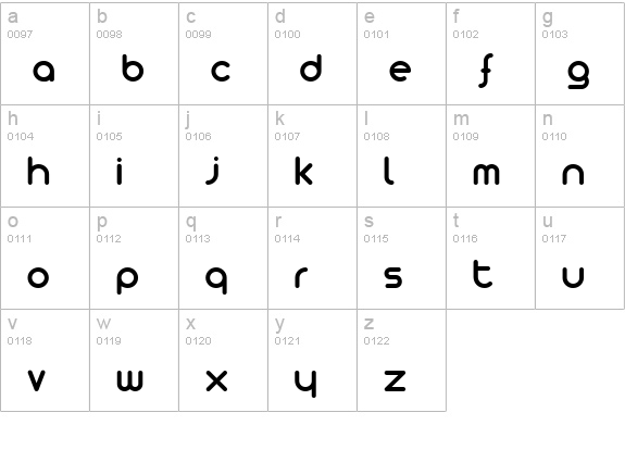 [z] Arista Light lowercase a-z preview