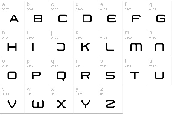 01 DigitMono lowercase a-z preview