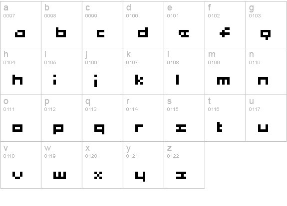 04b 03b lowercase a-z preview