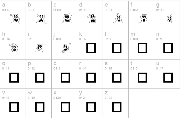 10 Lil' Ghosts lowercase a-z preview