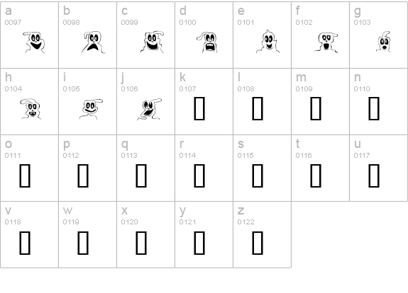 10 Lil Ghosts lowercase a-z preview