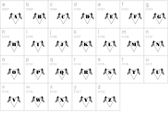 101! All American lowercase a-z preview