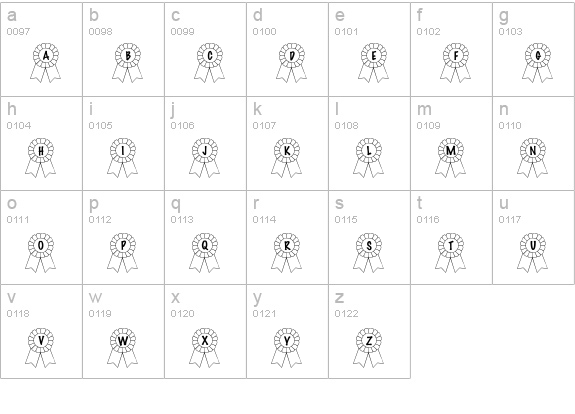 101! Awards Won lowercase a-z preview