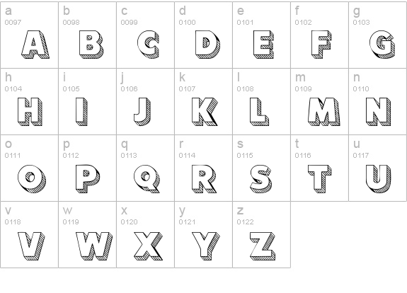 101! Block LetterZ lowercase a-z preview