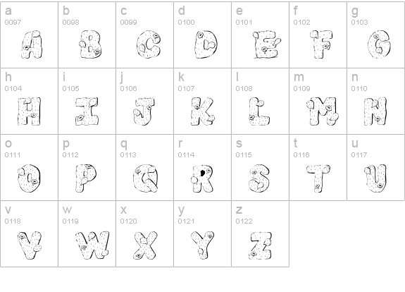101! Cacti lowercase a-z preview