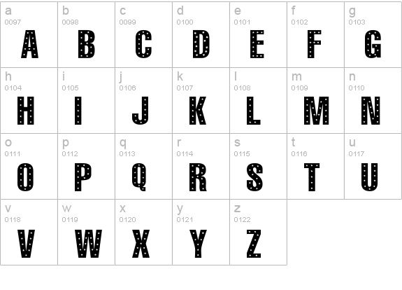 101! StaR StuDDeD lowercase a-z preview