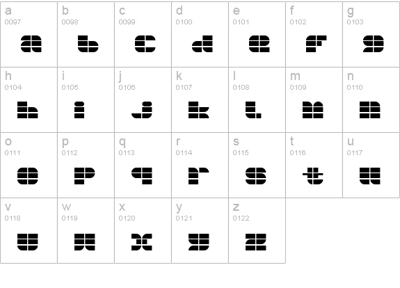104-Regular lowercase a-z preview