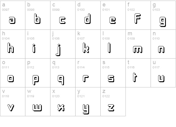 11S01 Black Tuesday Offset lowercase a-z preview