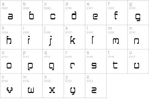 12SaruYellowFog lowercase a-z preview