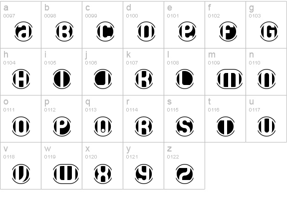 18 Holes BRK lowercase a-z preview