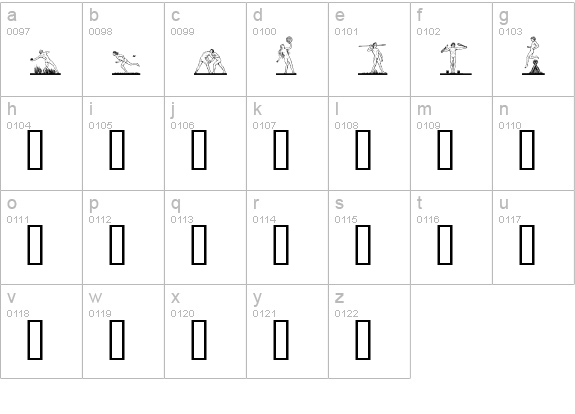 1998A lowercase a-z preview