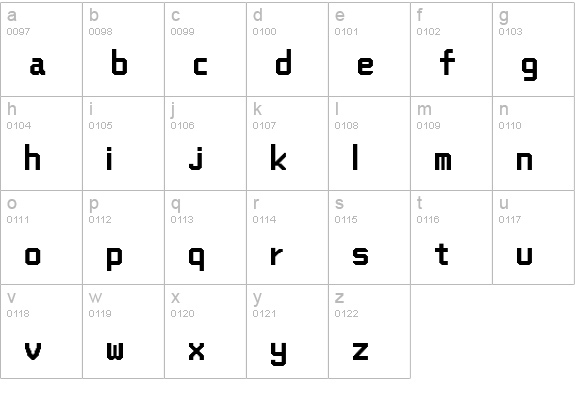 1st Sortie lowercase a-z preview