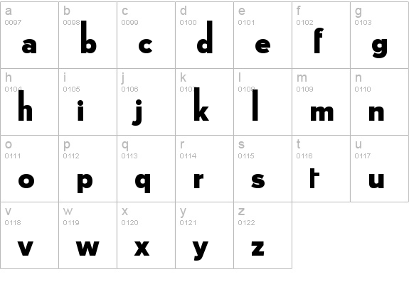 20th century fox lowercase a-z preview
