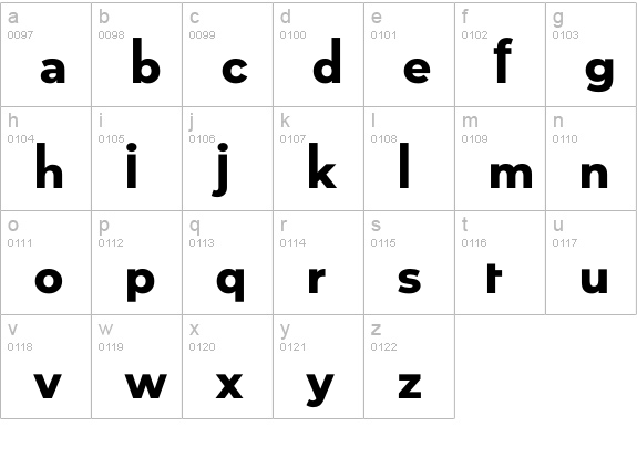 20th new xof lowercase a-z preview
