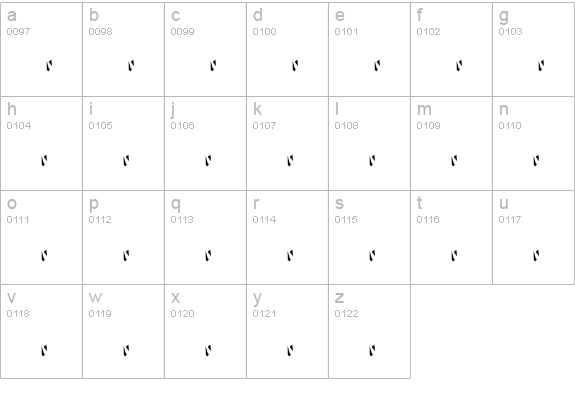 26Faces lowercase a-z preview