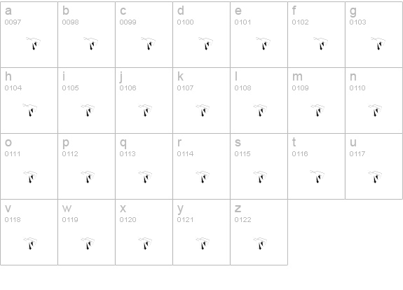 26FacesA lowercase a-z preview