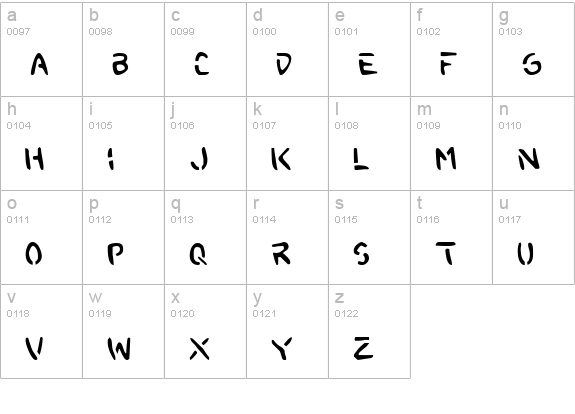 2Toon lowercase a-z preview