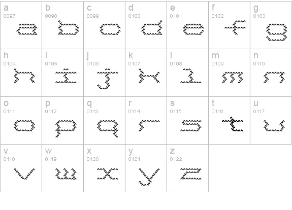 3 Megabytes lowercase a-z preview