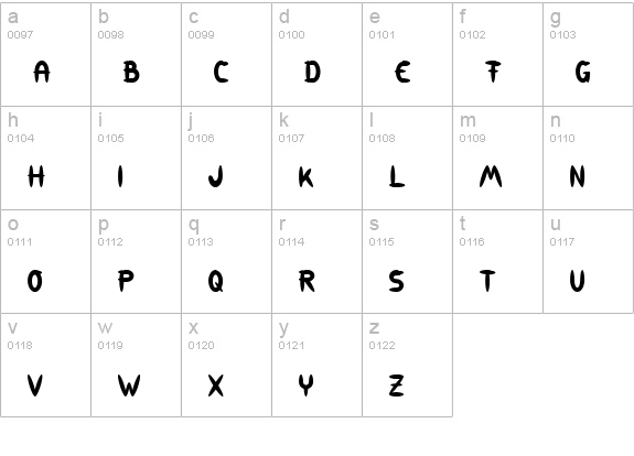 309 lowercase a-z preview