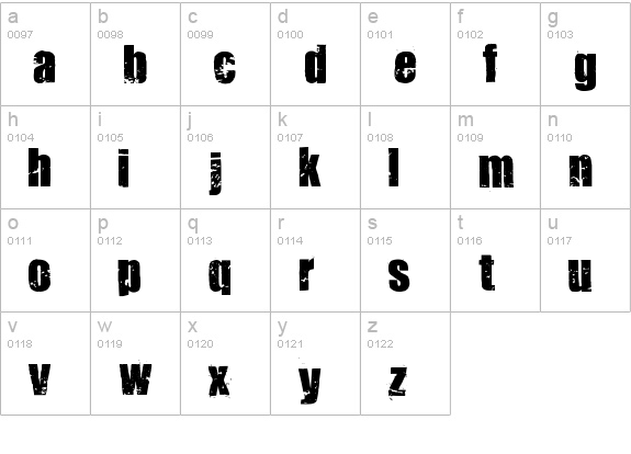 321impact lowercase a-z preview