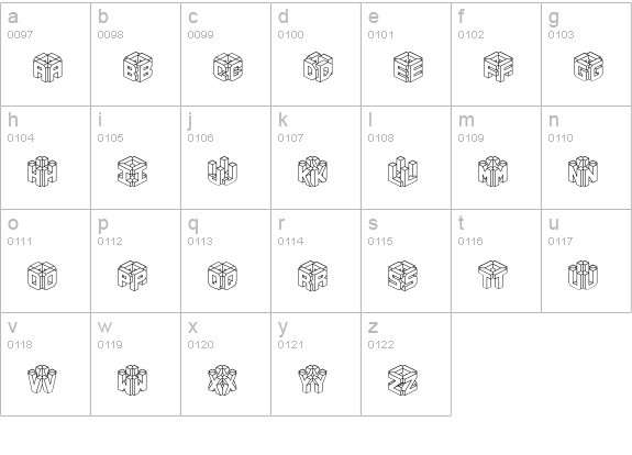 3D LET (BRK) lowercase a-z preview