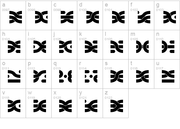 3Strands lowercase a-z preview