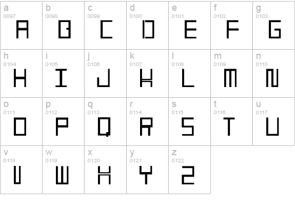 486 Regular lowercase a-z preview
