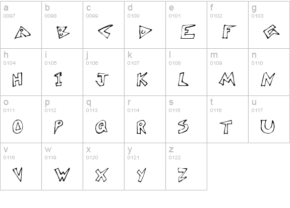 4amDiner lowercase a-z preview