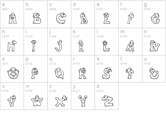 4YEOmonstrum lowercase a-z preview