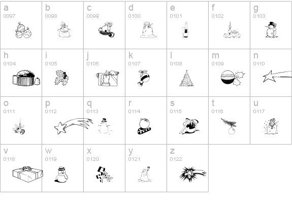 4YEOXMAS lowercase a-z preview