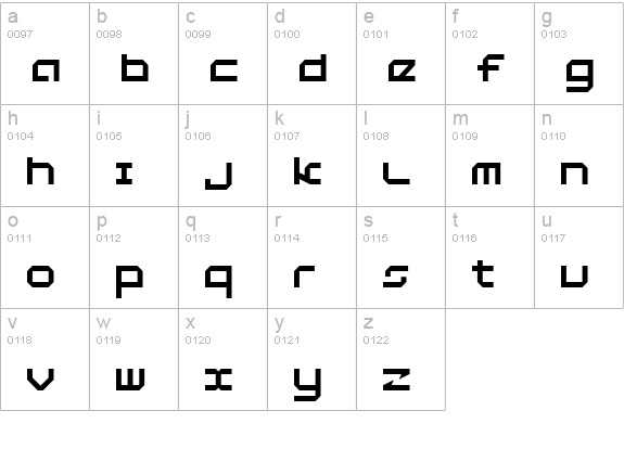 5th Agent lowercase a-z preview