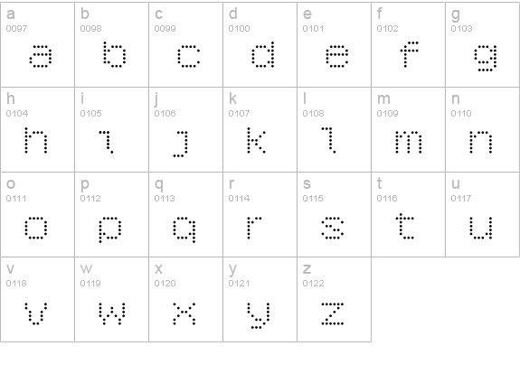 6x7oct lowercase a-z preview