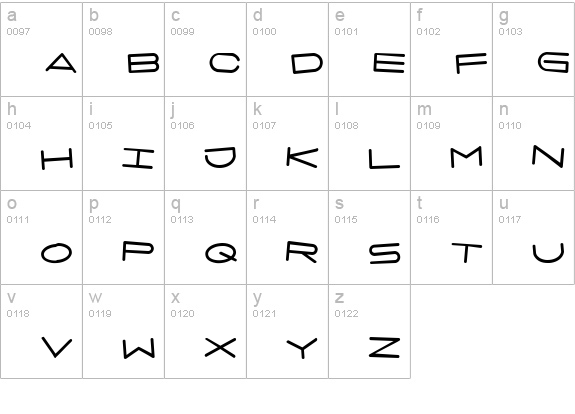 7 days rotated lowercase a-z preview