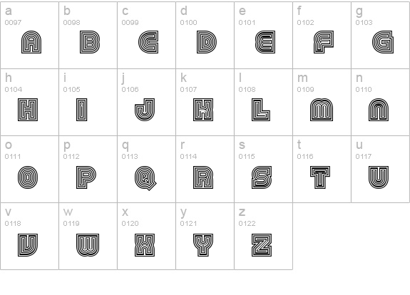 79 retro lowercase a-z preview