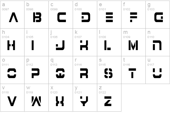 7th Service Condensed lowercase a-z preview