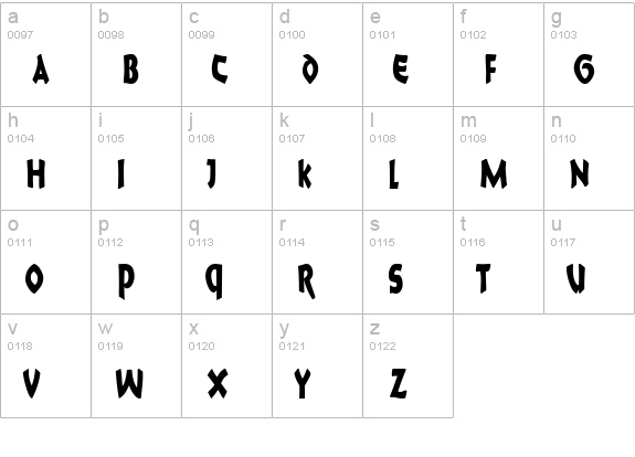 8BallScriptSCapsSSK Bold lowercase a-z preview