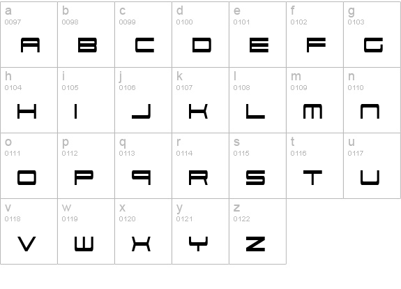 911 Porscha Condensed lowercase a-z preview