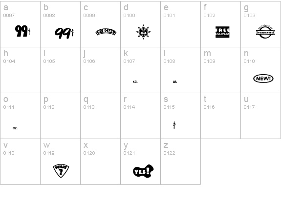 99-Special lowercase a-z preview