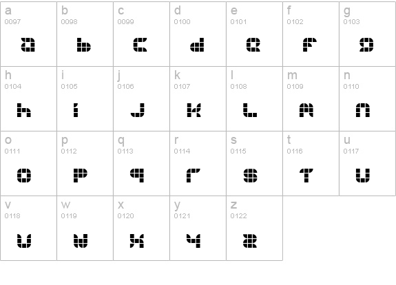 9sqgrd lowercase a-z preview