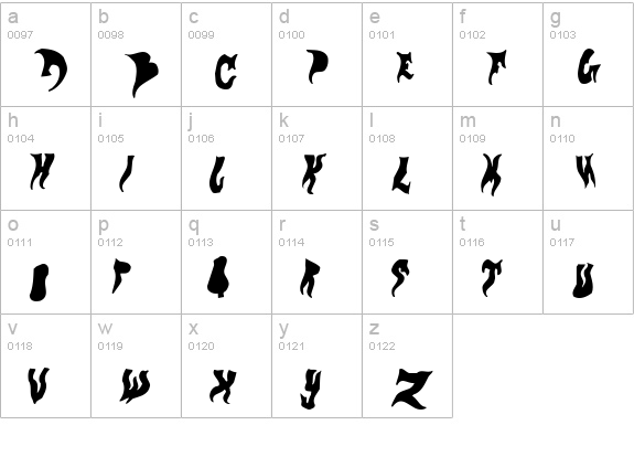 _evol lowercase a-z preview