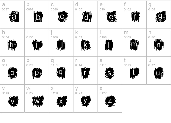 A Damn Mess lowercase a-z preview