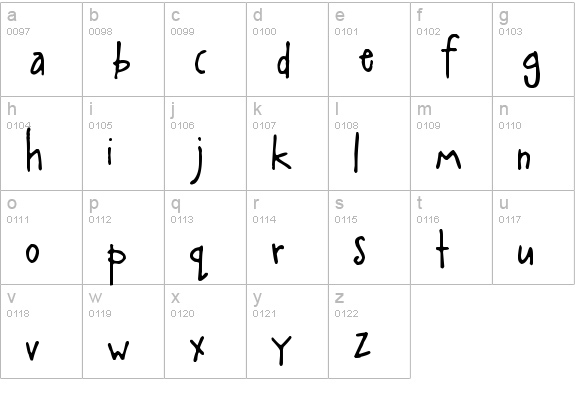 A Little Pot lowercase a-z preview