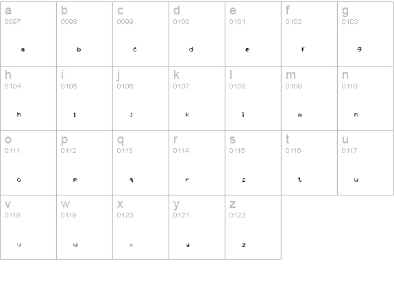 A Mobile Life lowercase a-z preview