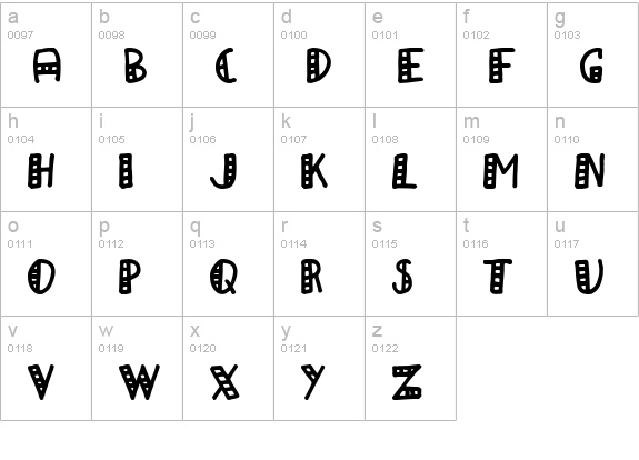 a Papa lowercase a-z preview