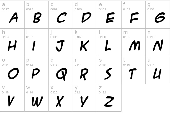 A.C.M.E. Secret Agent Bold lowercase a-z preview