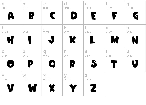 A_ Soviet Toony Regular lowercase a-z preview