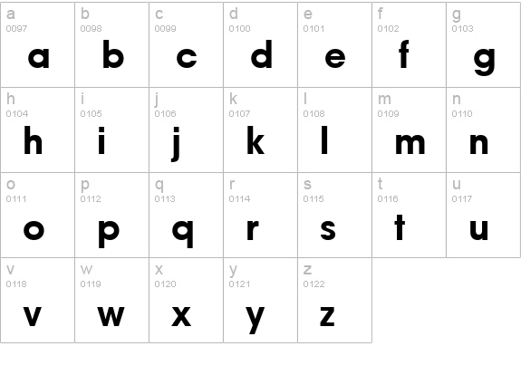 a_AvanteBs ExtraBold lowercase a-z preview