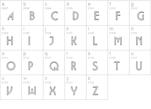 a_LancetOtl lowercase a-z preview