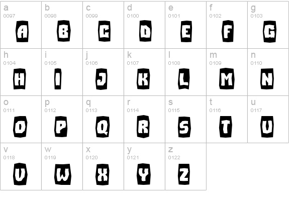a_SimplerCmBrk Bold lowercase a-z preview